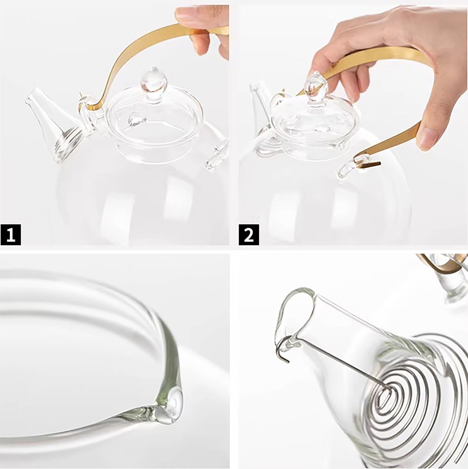 Théière en verre borosilicate Shimoyama