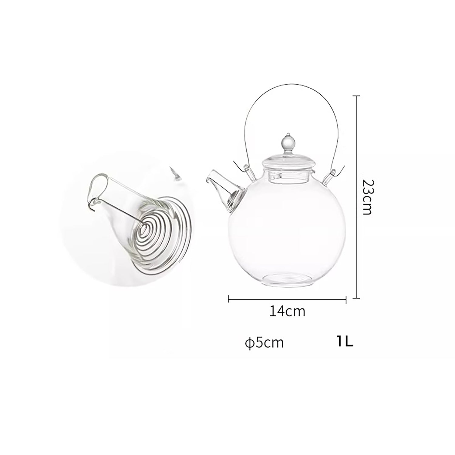 Théière en verre borosilicate Shimoyama