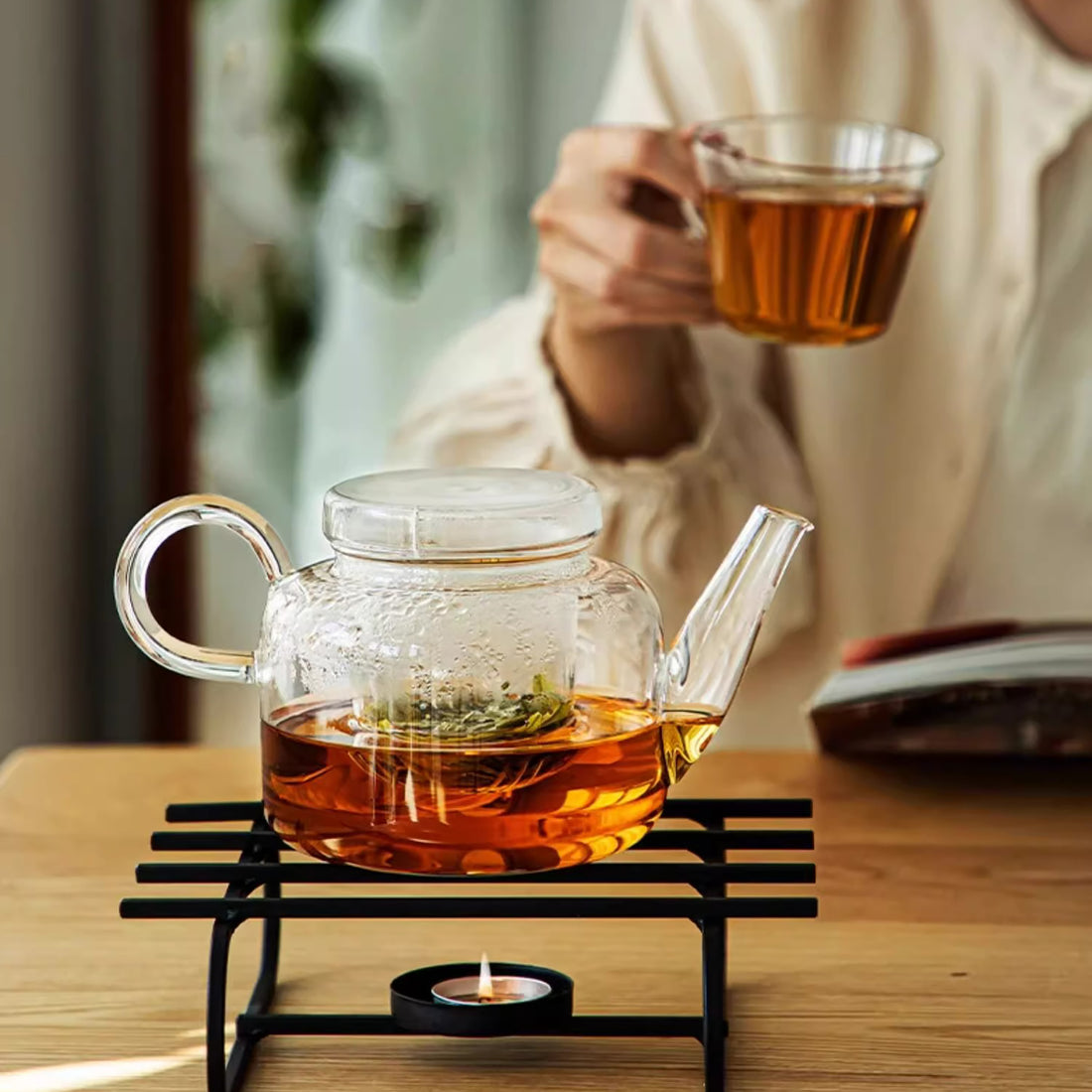 Théière japonaise en verre Shimoyama