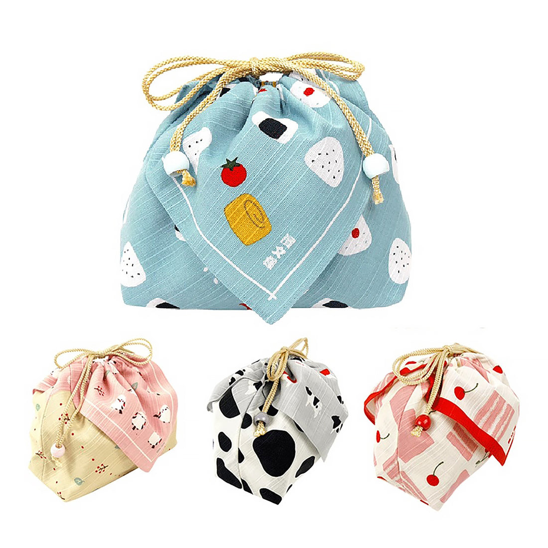 Sac à bento Hamamonyo japonais en coton 
