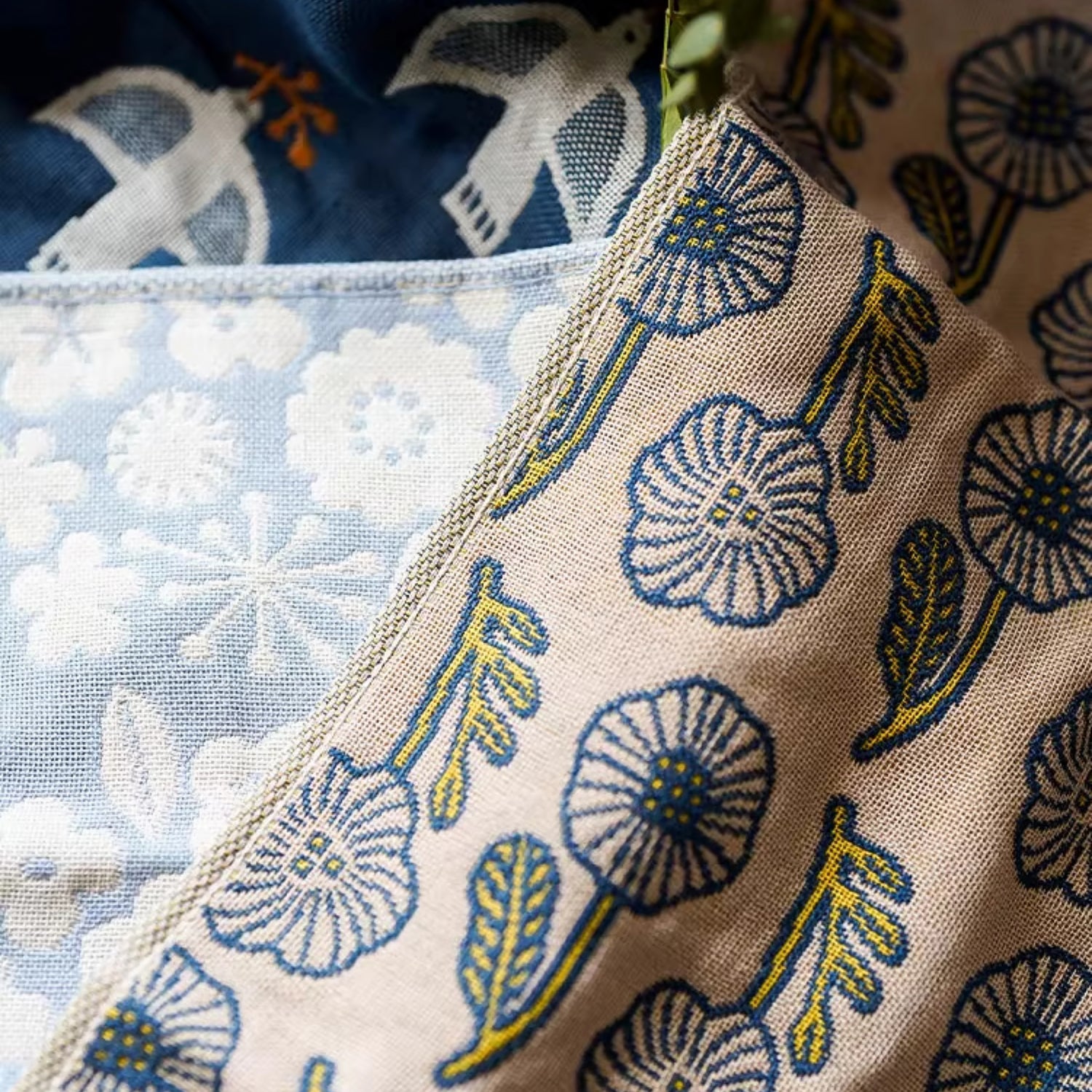 Serviette japonais en coton Série Kukka Lokki