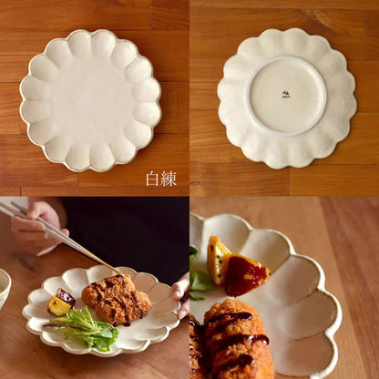 Pear Blossom Shaped Ceramic Dinnerware by Rinka Seito