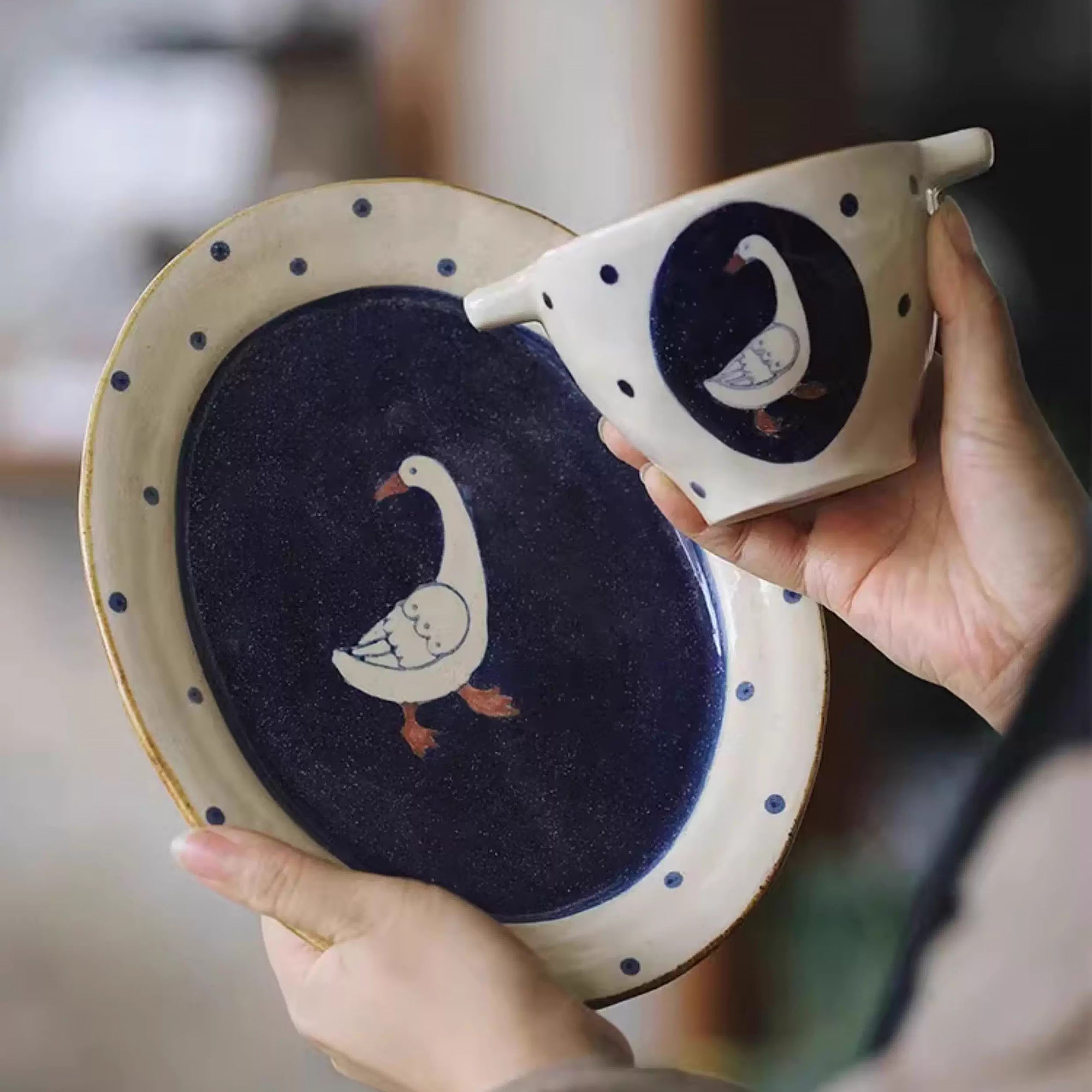 Vaisselle Noël en céramique artisanale