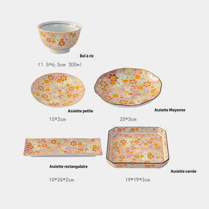 Vaisselle Kutani-yaki motif lapin