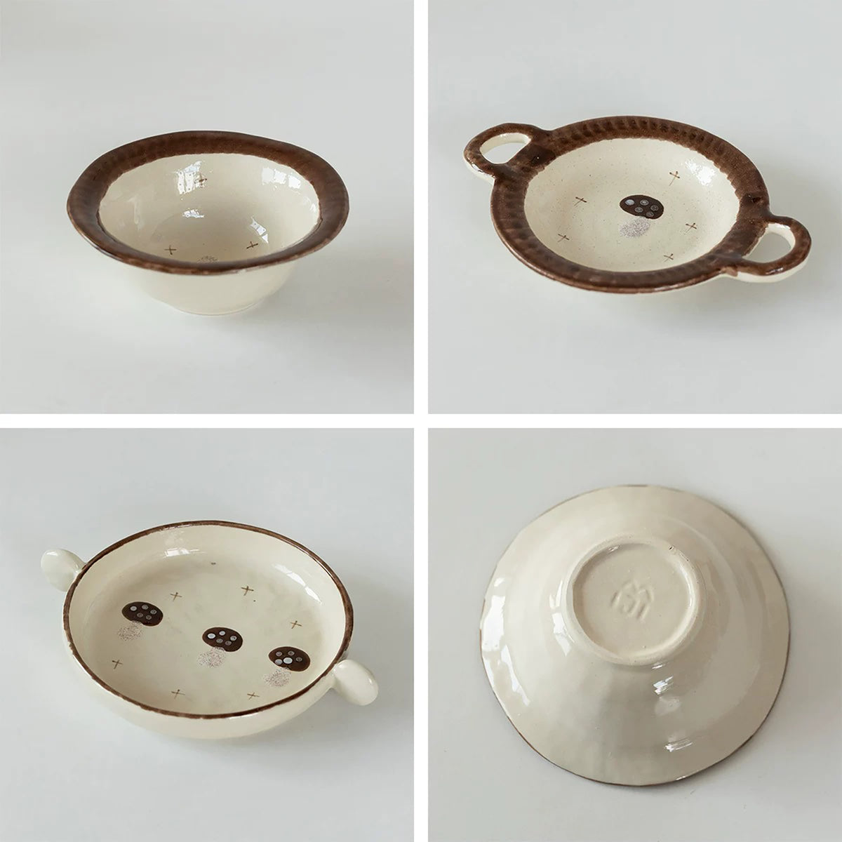 Vaisselle en céramique à motifs de champignons