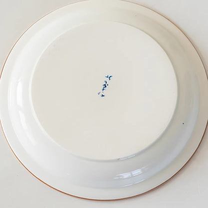 Assiette Minoyaki Aka e style champêtre peinte main