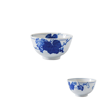 Vaisselle Minoyaki motif raisin peint à la main