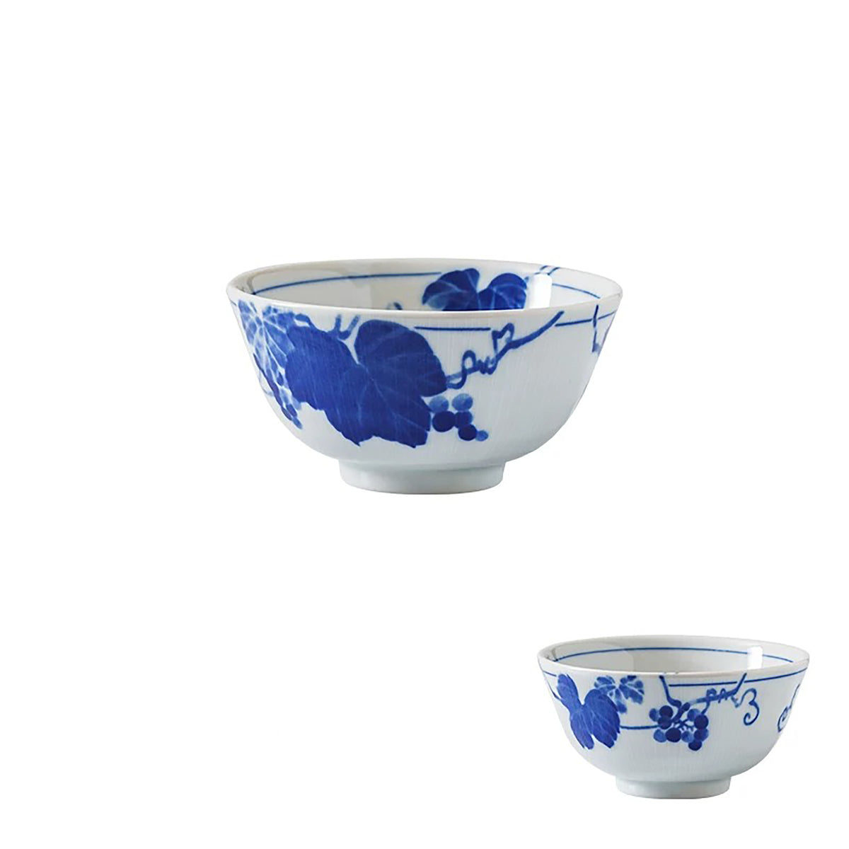 Vaisselle Minoyaki motif raisin peint à la main