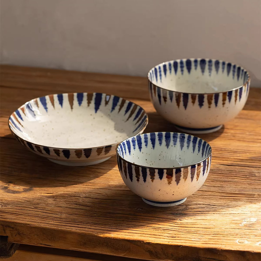 Vaisselle Minoyaki motif Tokusō peinte main