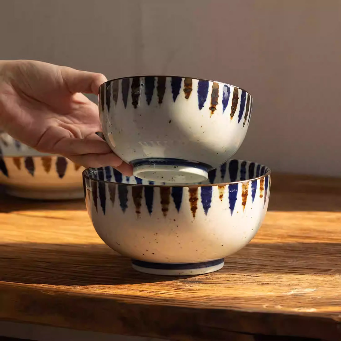 Vaisselle Minoyaki motif Tokusō peinte main