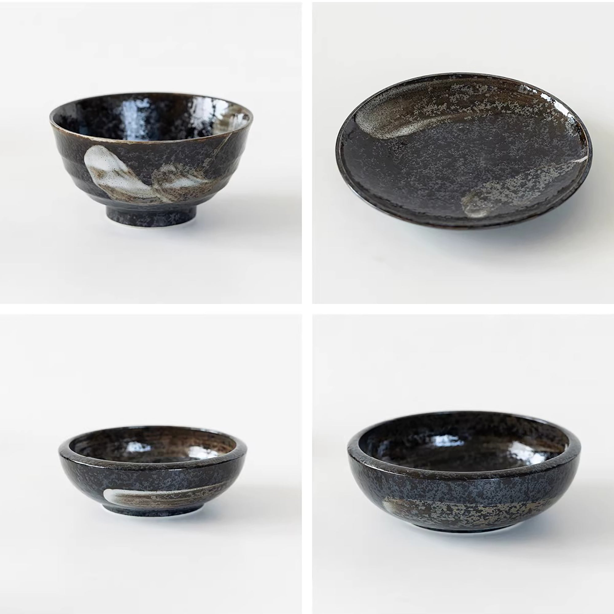 Vaisselle Minoyaki minimaliste à texture pinceau