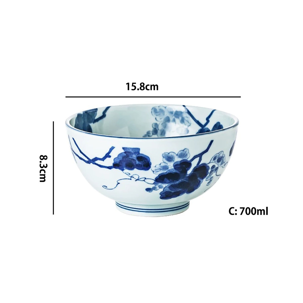 Vaisselle Minoyaki à motif bleu indigo “Kasuri”