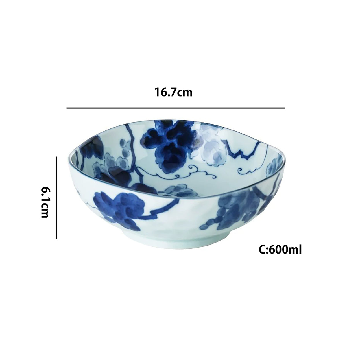 Vaisselle Minoyaki à motif bleu indigo “Kasuri”