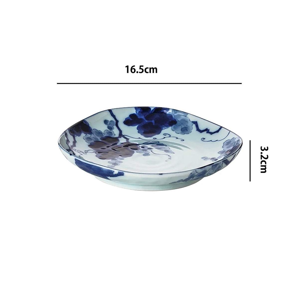 Vaisselle Minoyaki à motif bleu indigo “Kasuri”