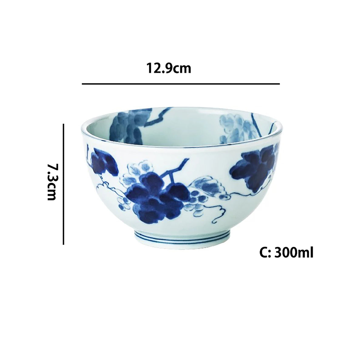 Vaisselle Minoyaki à motif bleu indigo “Kasuri”