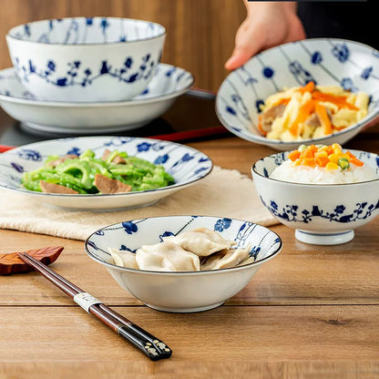 Service de vaisselle Minoyaki avec bonheur en guirlande