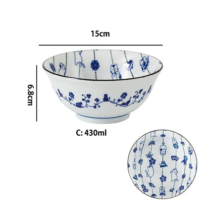 Service de vaisselle Minoyaki avec bonheur en guirlande
