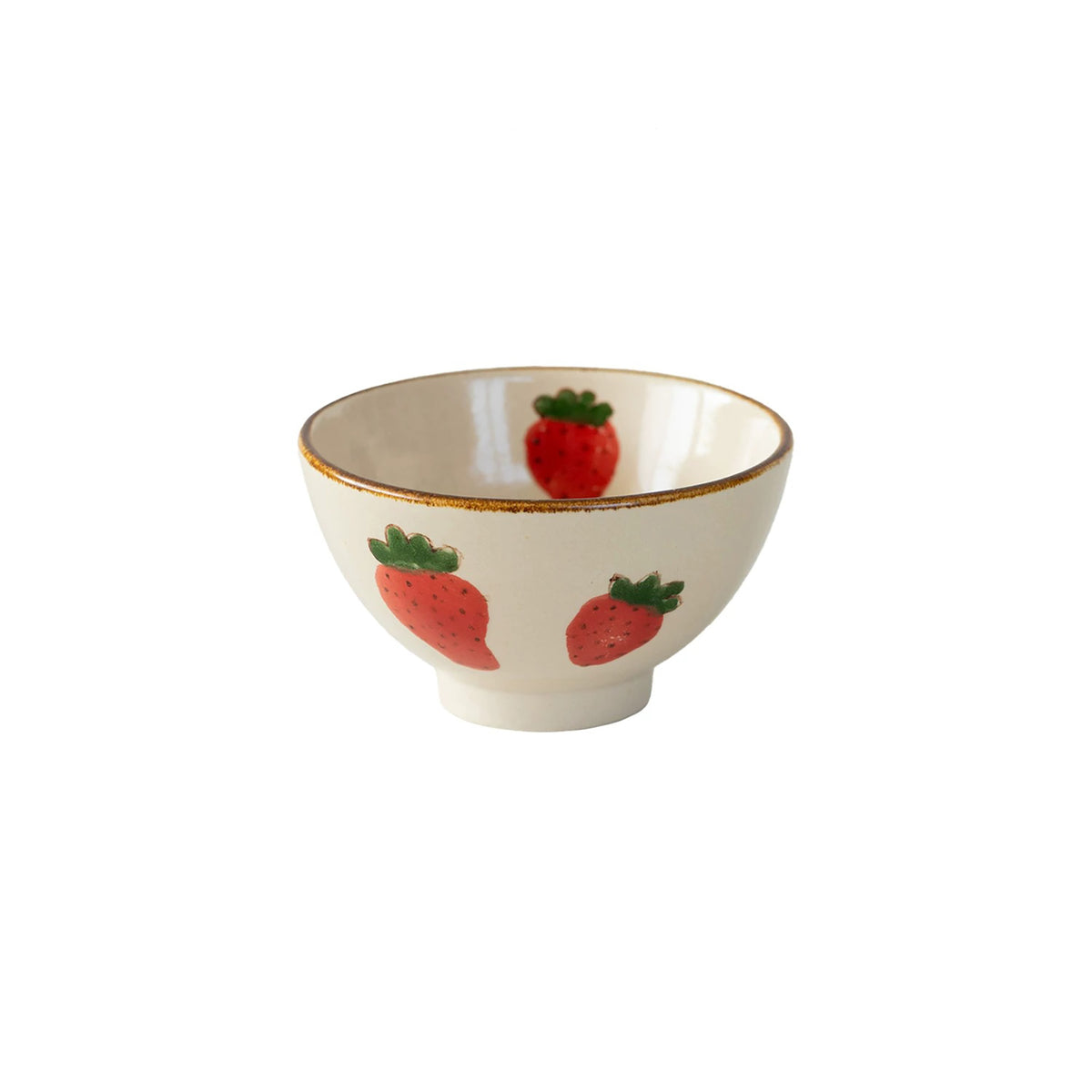 Vaisselle Mino-yaki en céramique à motifs de fraises