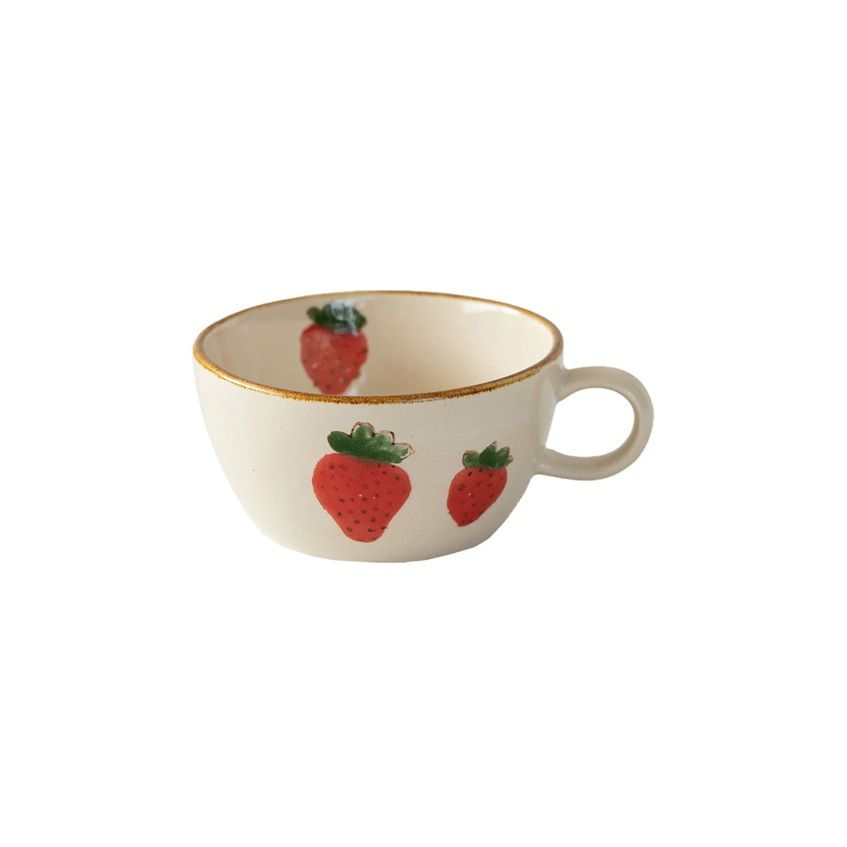 Vaisselle Mino-yaki en céramique à motifs de fraises