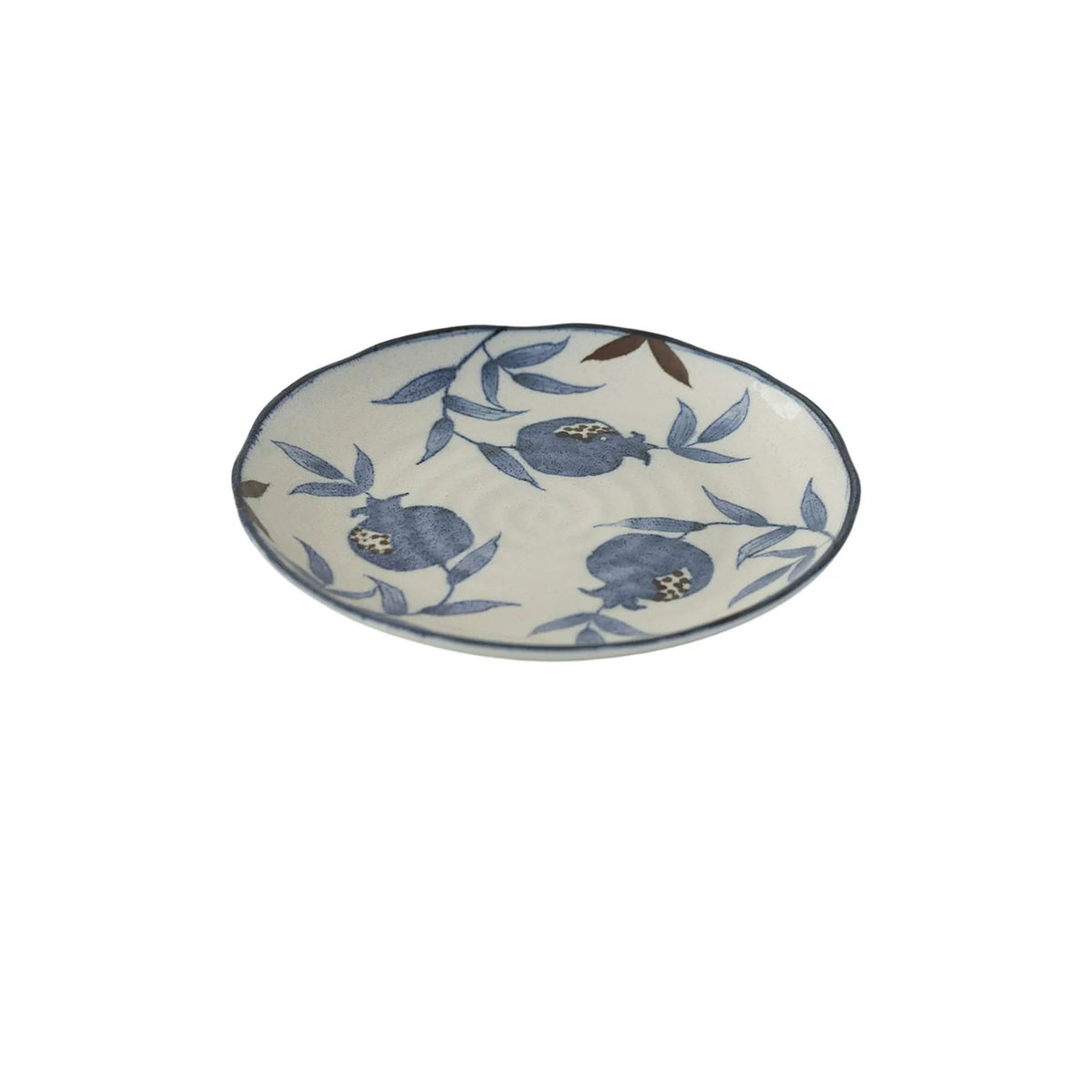 Vaisselle Mino-yaki en céramique à motifs de grenade bleus