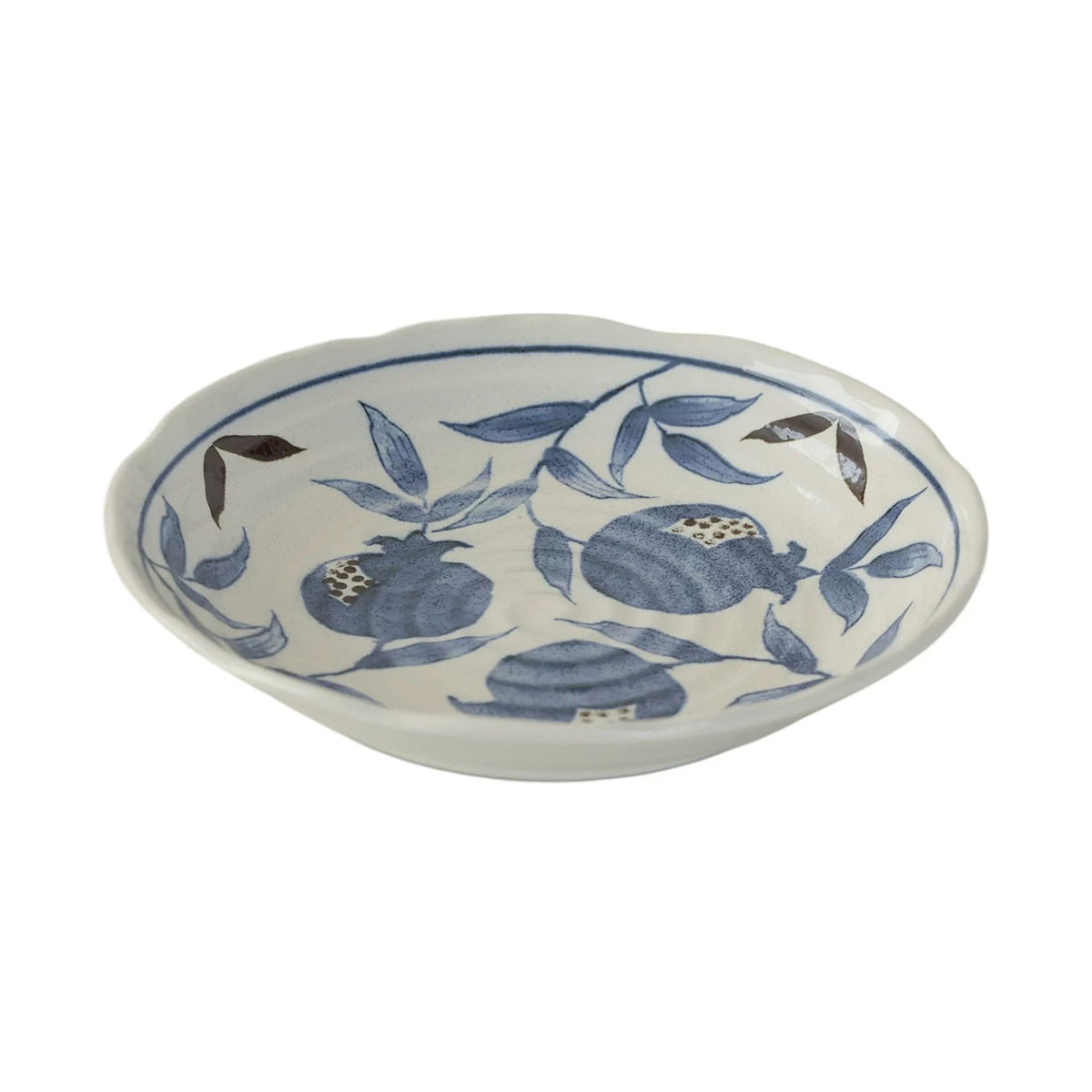 Vaisselle Mino-yaki en céramique à motifs de grenade bleus
