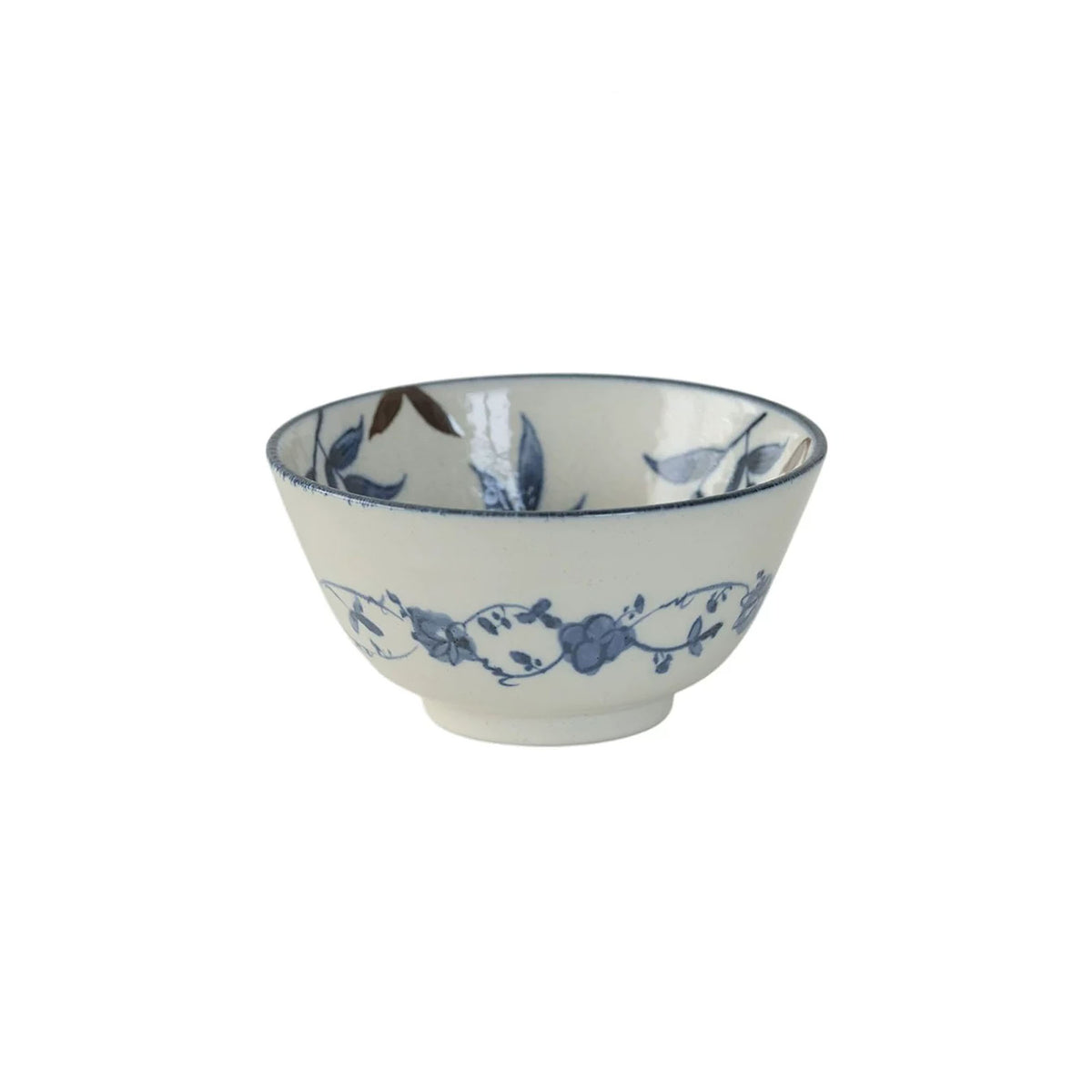 Vaisselle Mino-yaki en céramique à motifs de grenade bleus