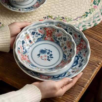 Vaisselle Mino-yaki à motifs de pivoines traditionnelles