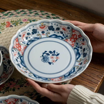 Vaisselle Mino-yaki à motifs de pivoines traditionnelles