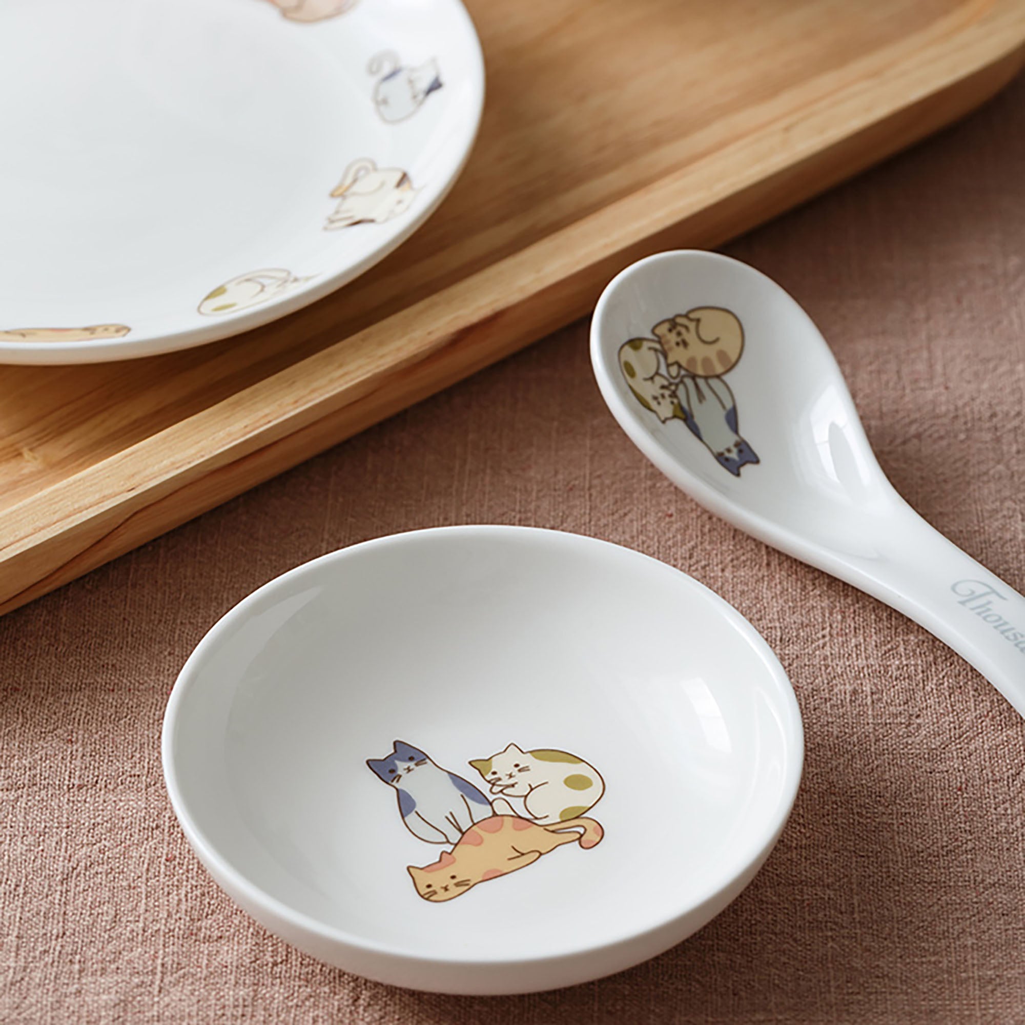 VAISSELLE avec motif de CHAT pourENFANT