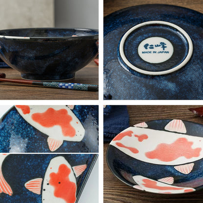 Tableware with Red Carp Pattern