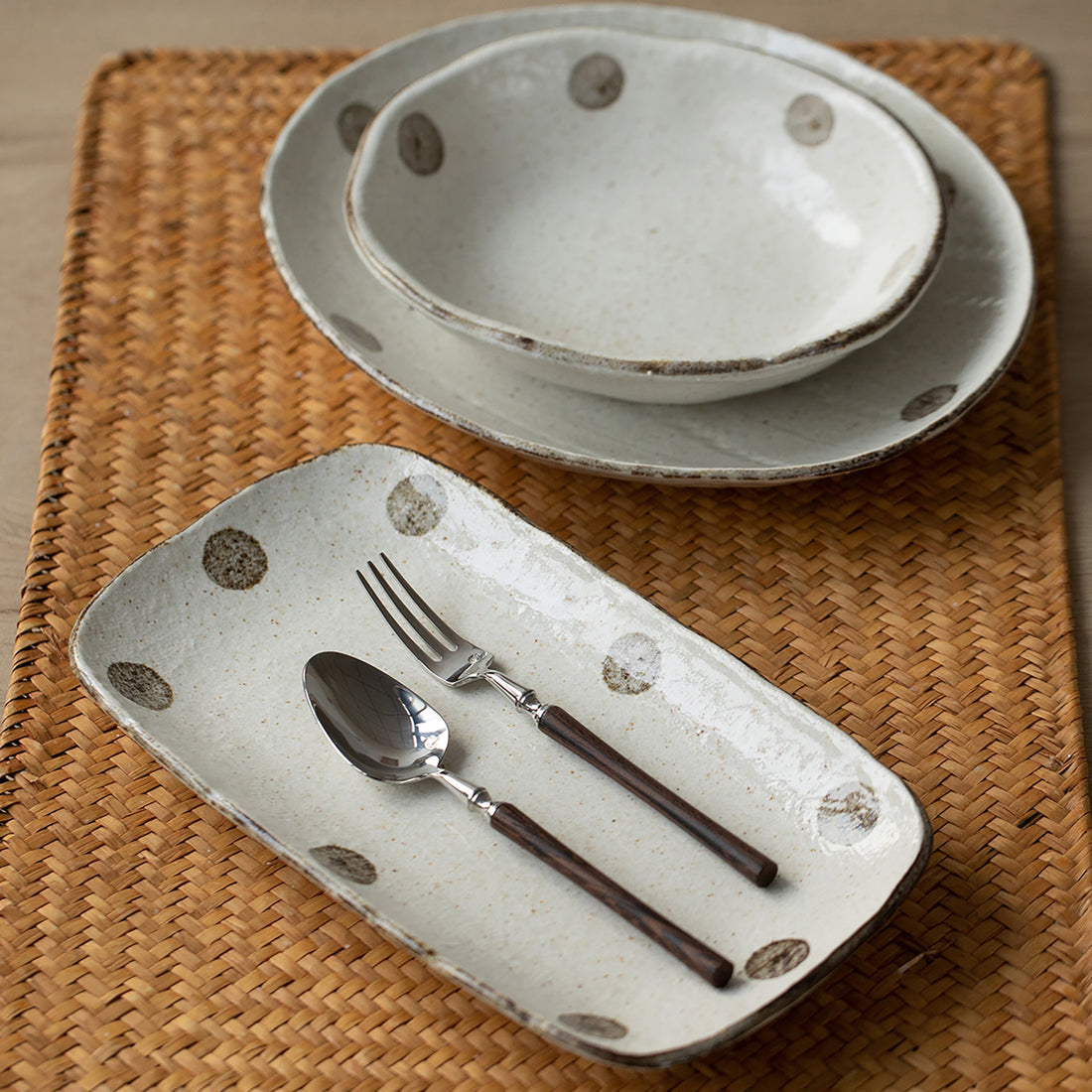 Mino-yaki handcrafted stoneware tableware