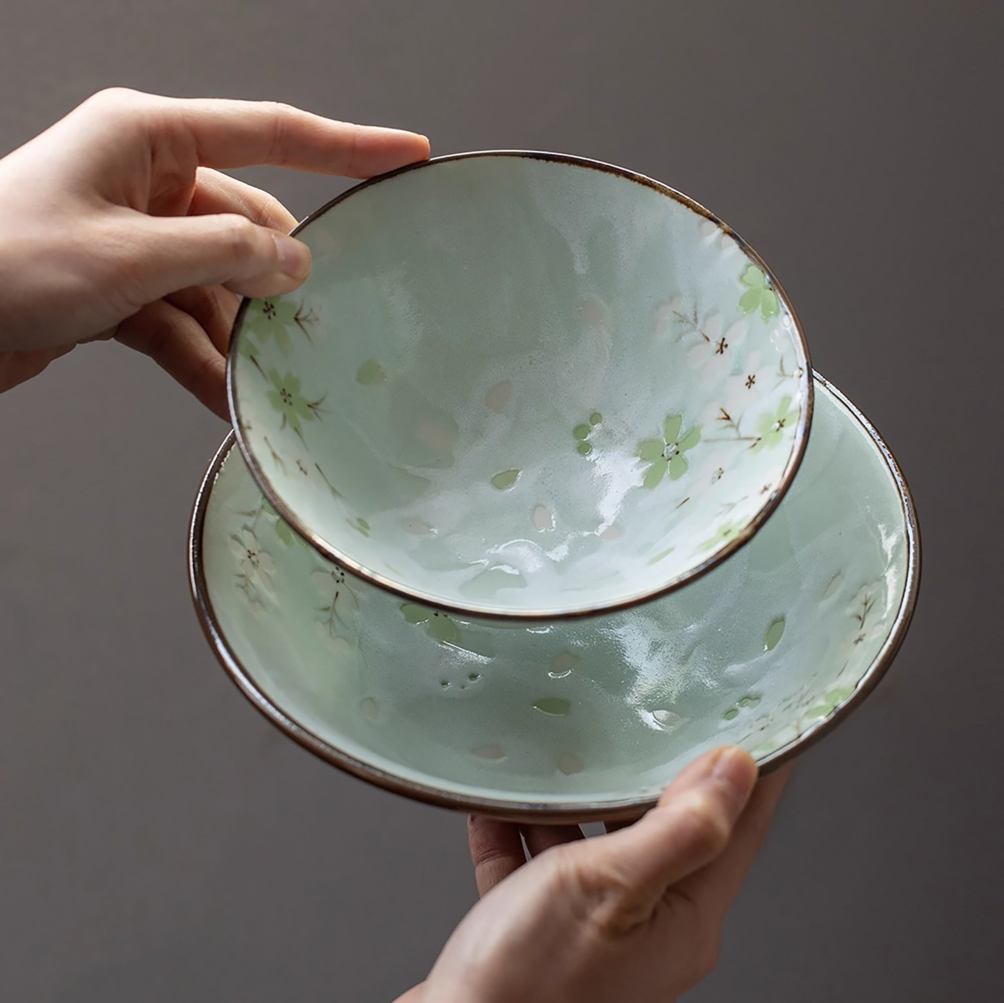 Vaisselle en céramique Minoyaki en Série Sakura d’automne