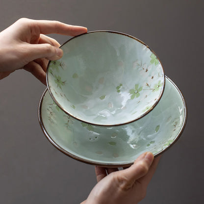 Vaisselle en céramique Minoyaki en Série Sakura d’automne