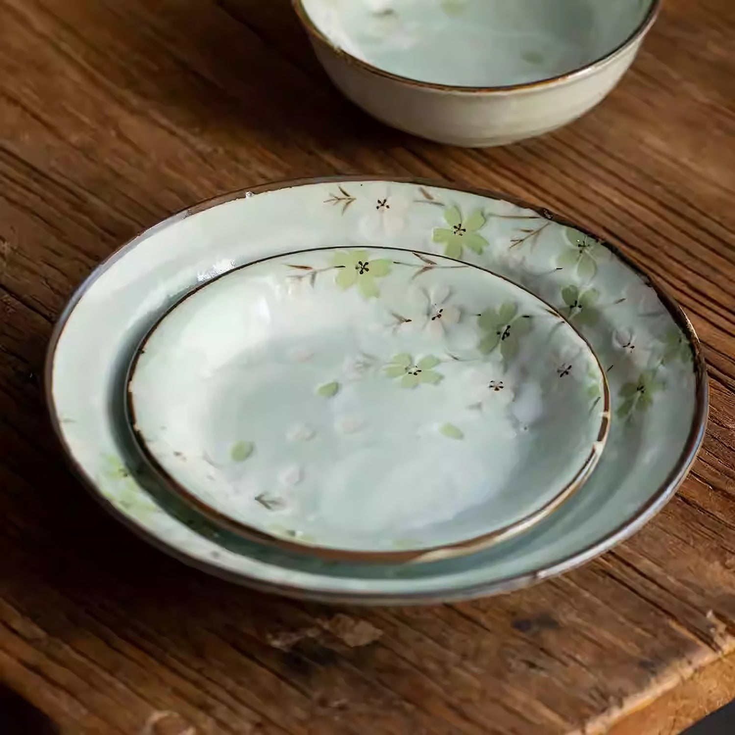 Vaisselle en céramique Minoyaki en Série Sakura d’automne