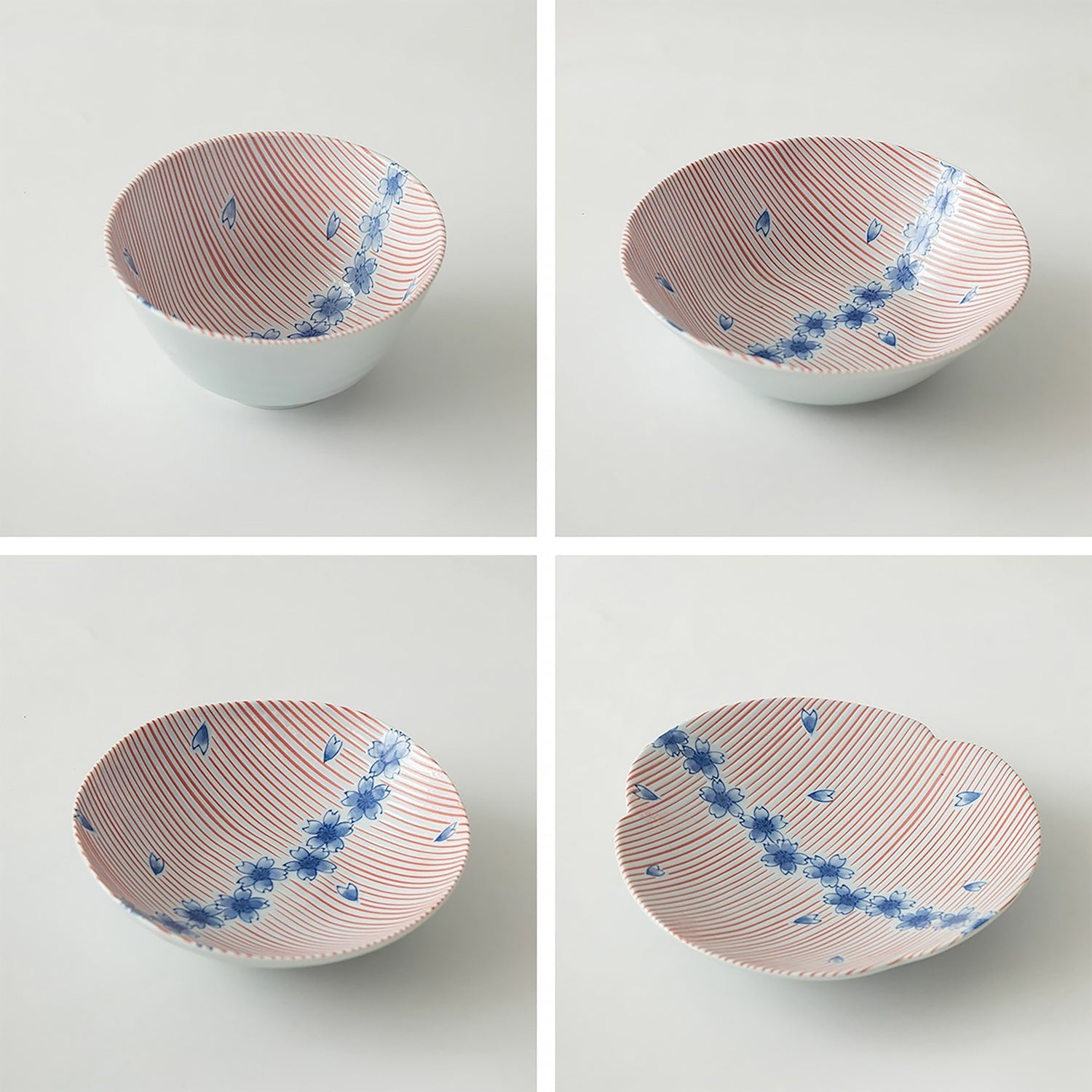 Vaisselle japonaise Mino-yaki motif sakura bleue