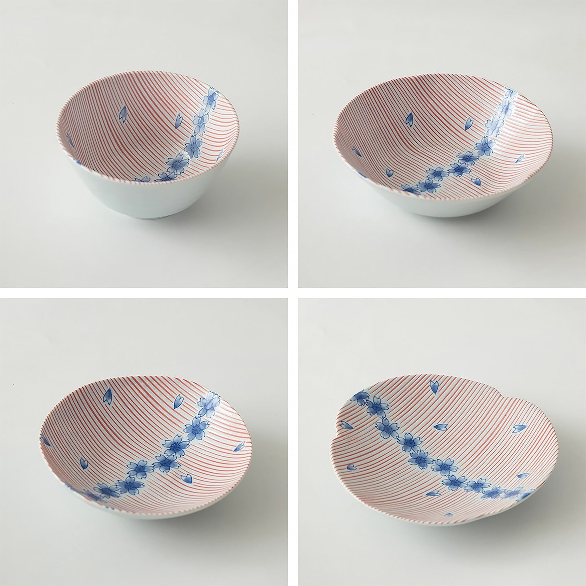 Vaisselle japonaise Mino-yaki motif sakura bleue