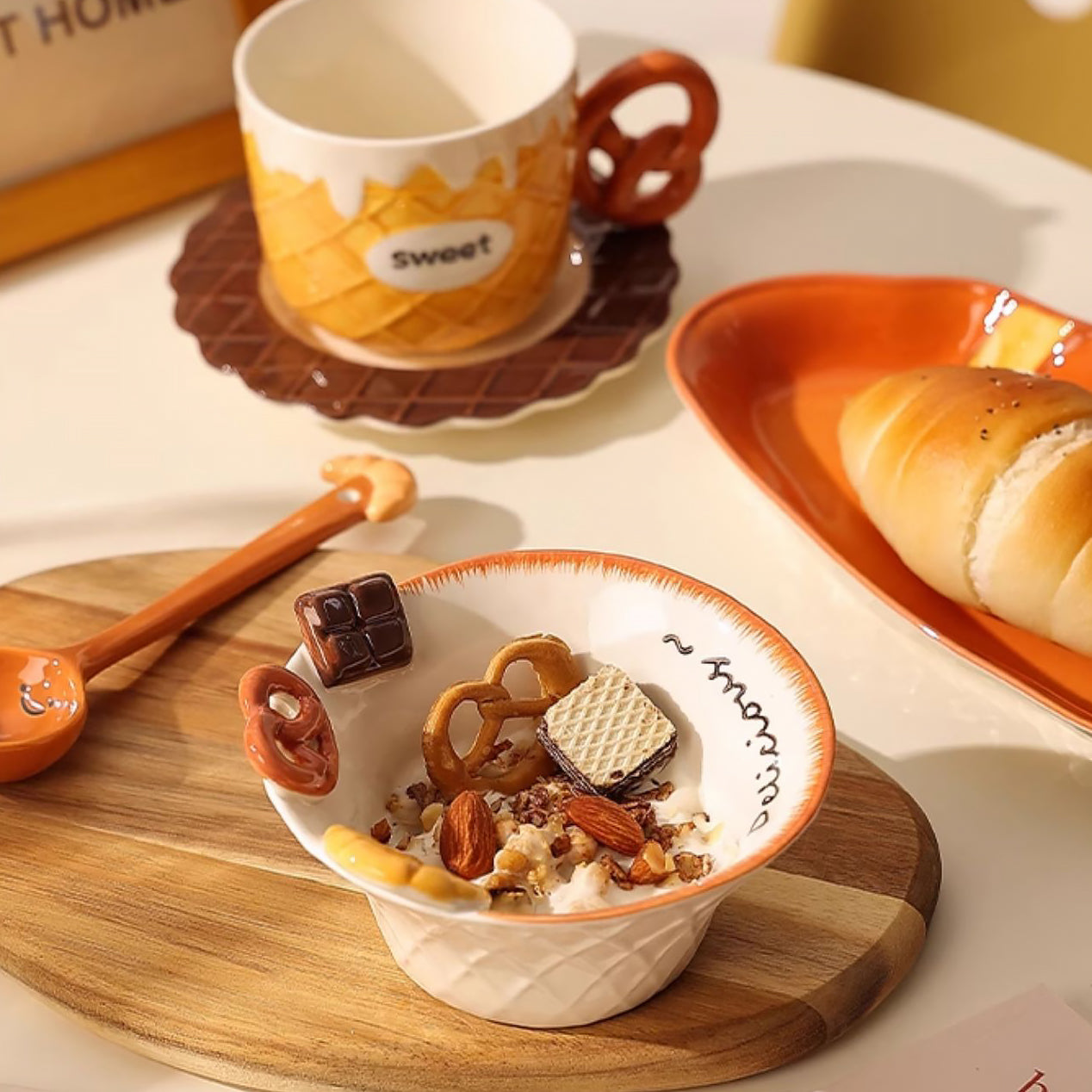 Vaisselle de petit-déjeuner en céramique