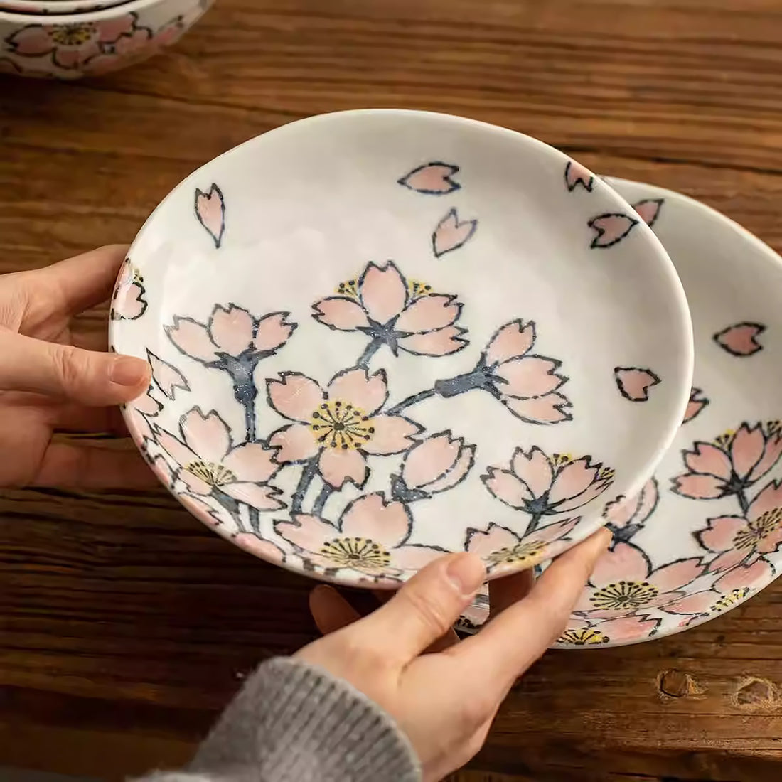 Vaisselle Minoyaki avec motif sakura d&