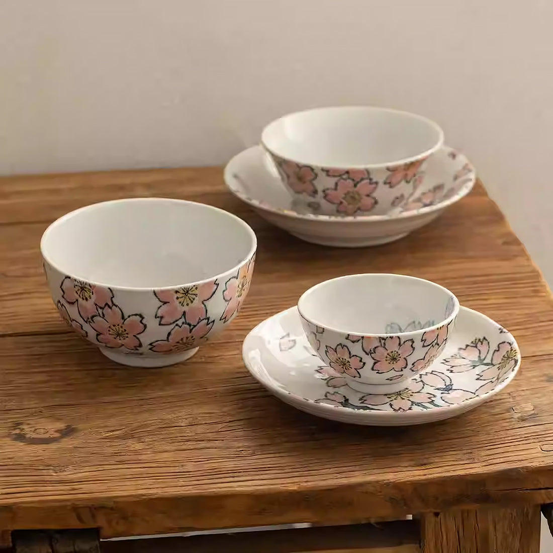 Vaisselle Minoyaki avec motif sakura d&