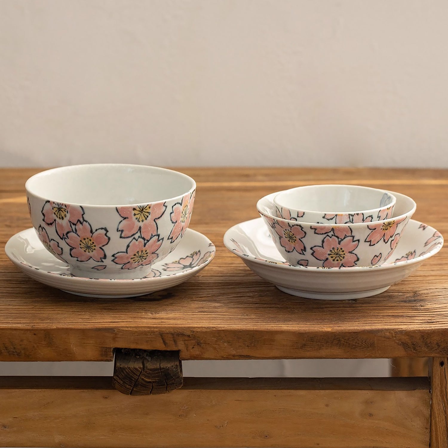 Vaisselle Minoyaki avec motif sakura d&