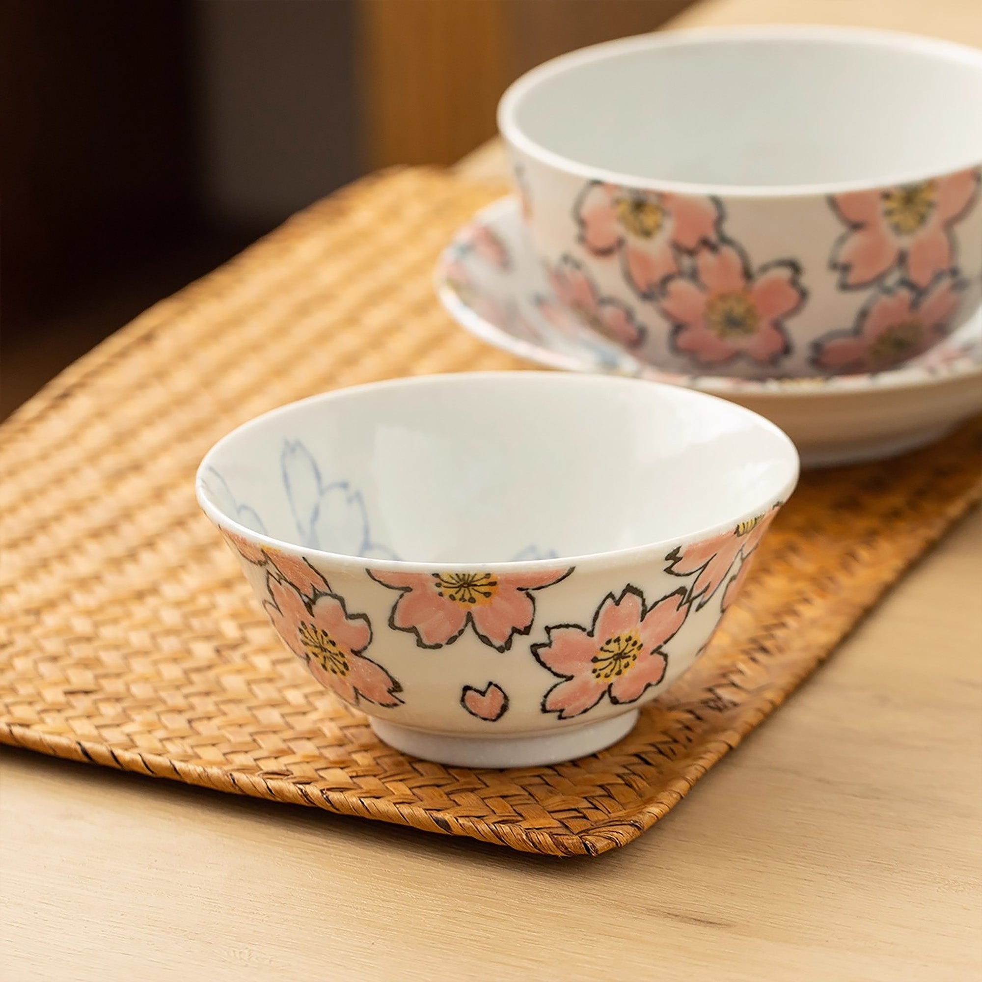 Vaisselle Minoyaki avec motif sakura d&
