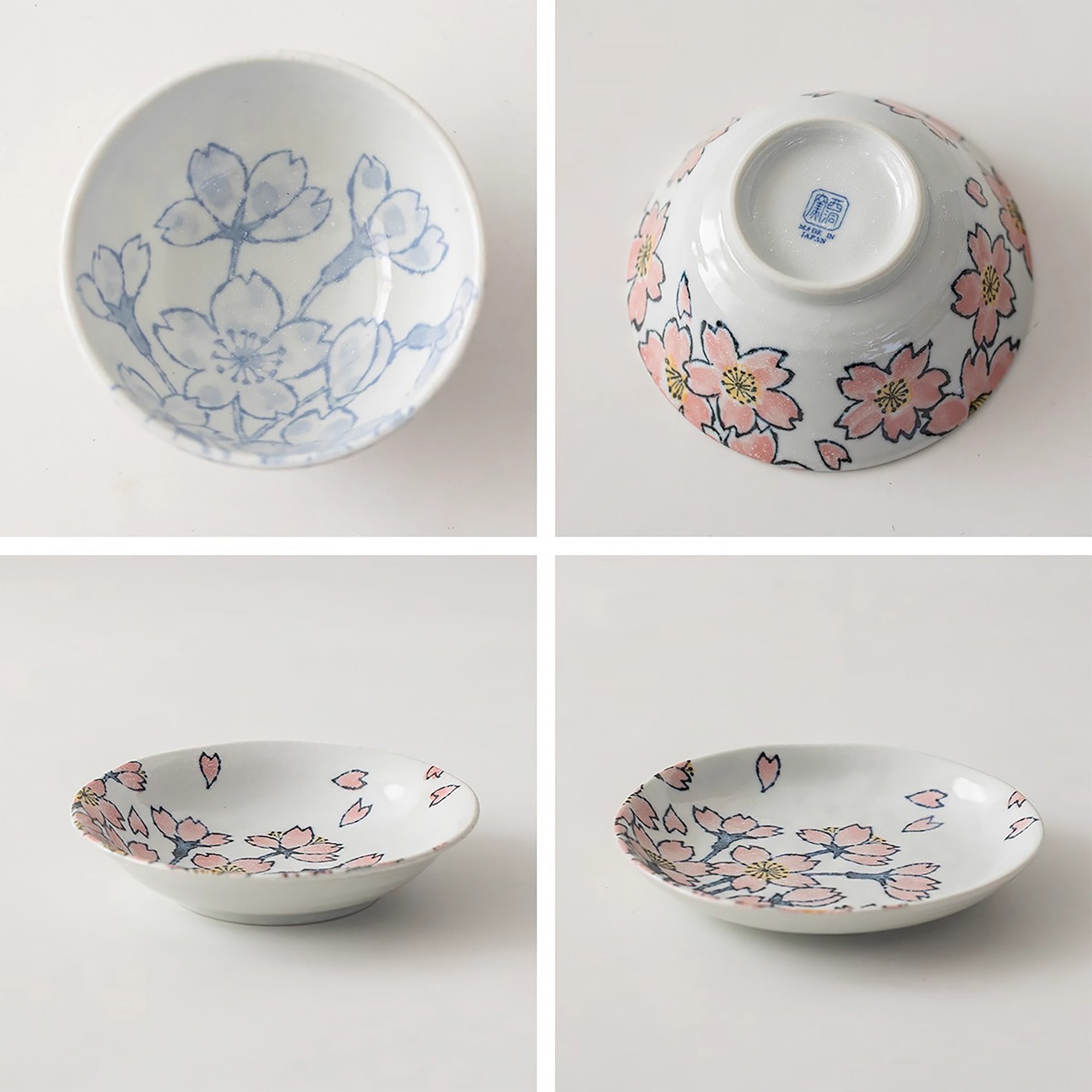 Vaisselle Minoyaki avec motif sakura d&