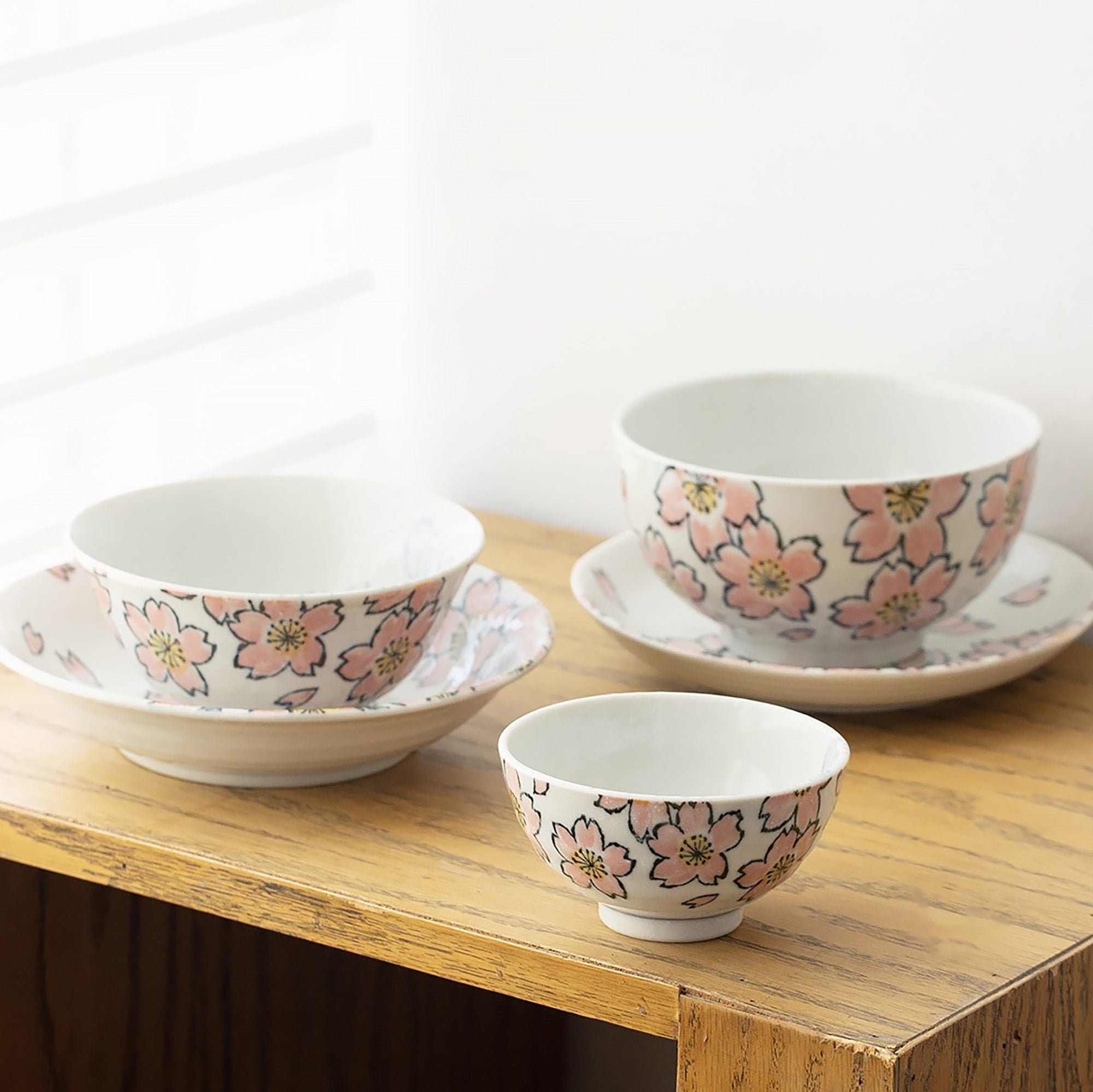Vaisselle Minoyaki avec motif sakura d&
