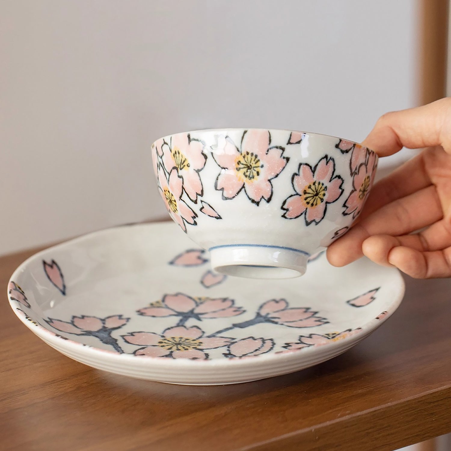 Vaisselle Minoyaki avec motif sakura d&