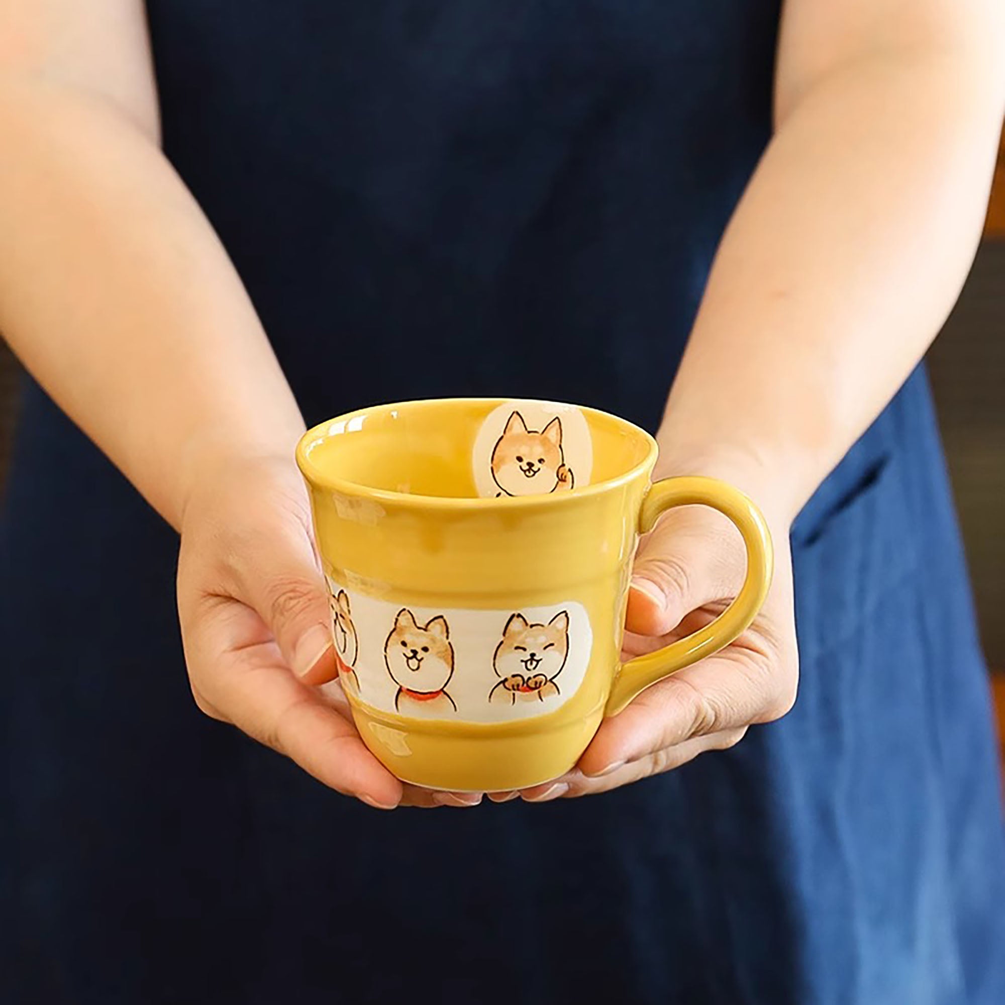 Mug en céramique Setoyaki Shiba Inu