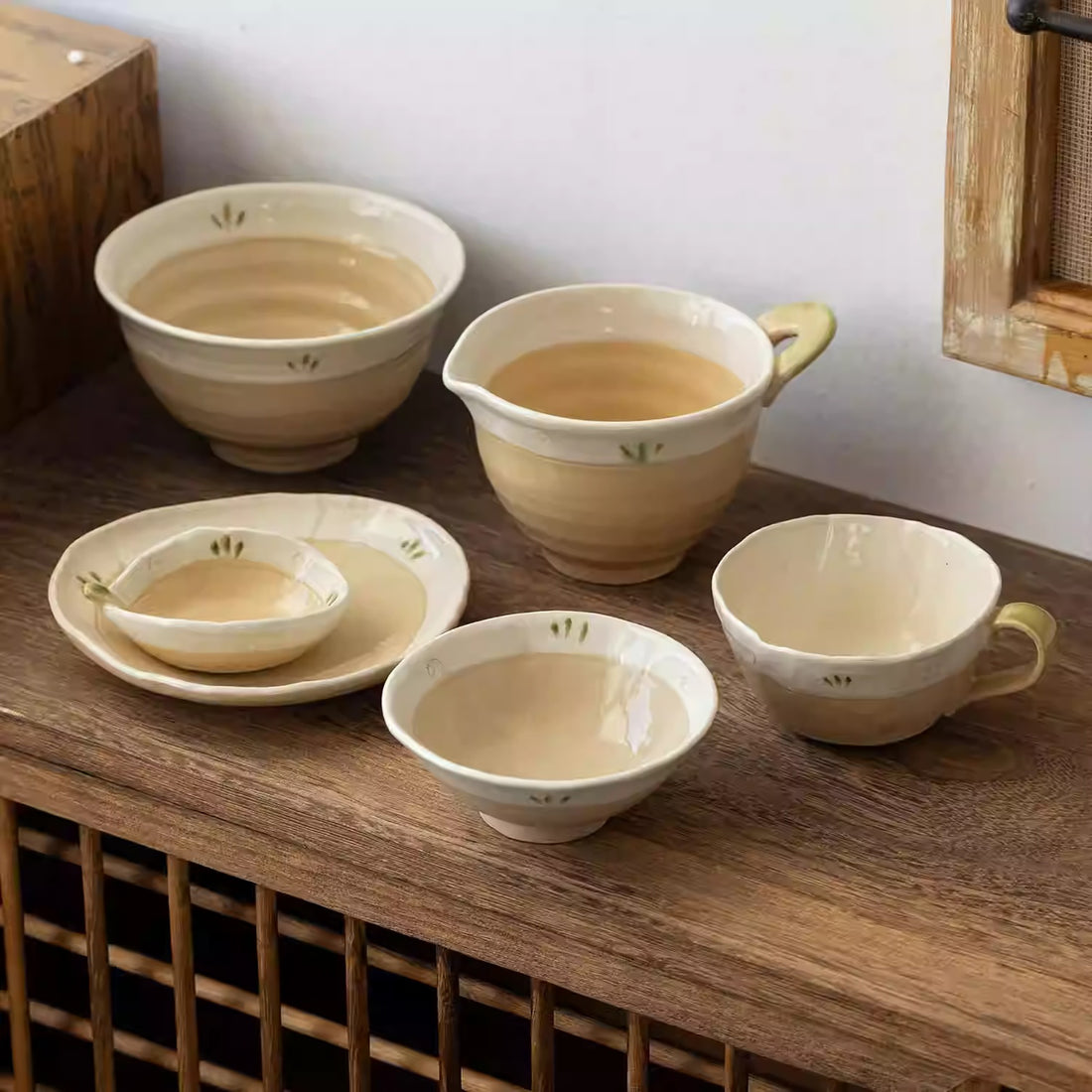 Vaisselle en grès style Kohiki