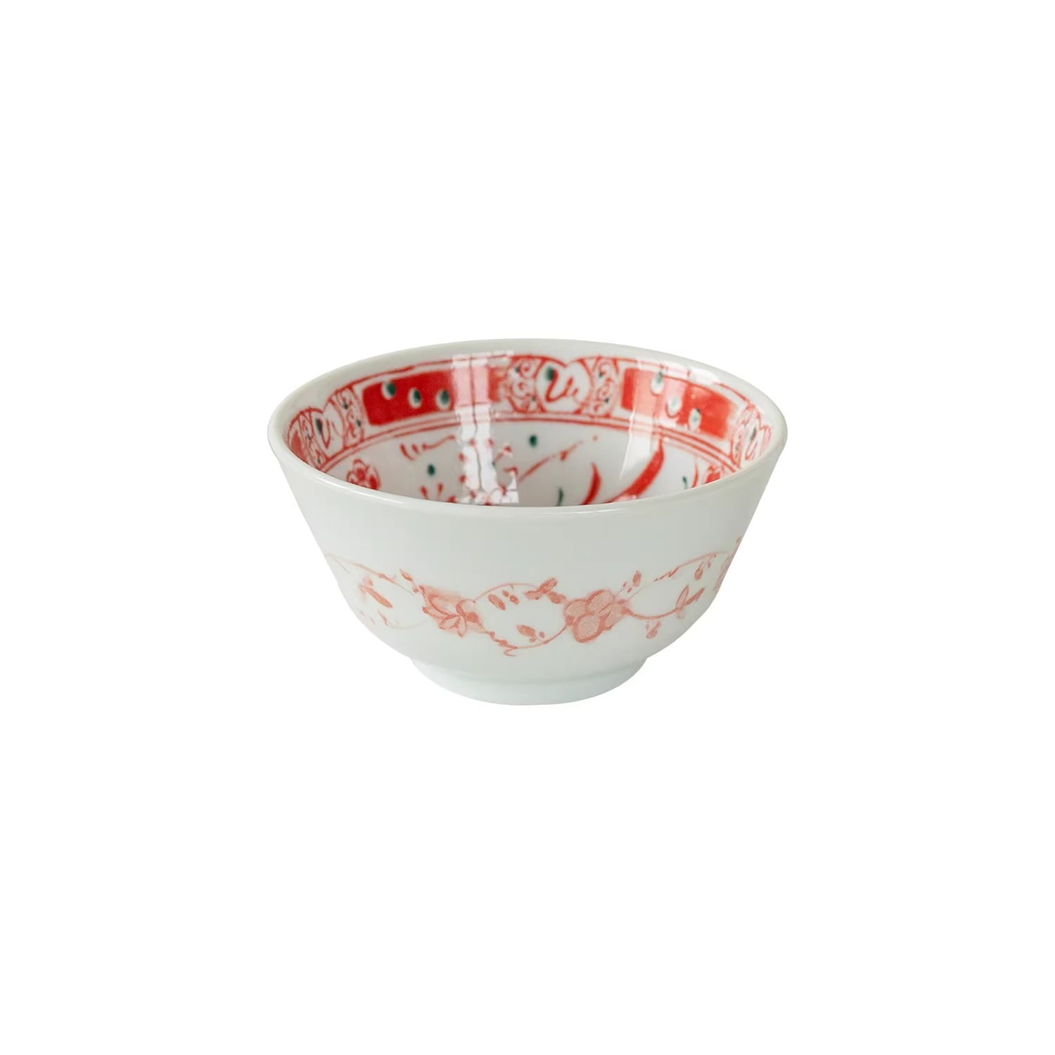 Vaisselle Minoyaki Aka-e motif prunier