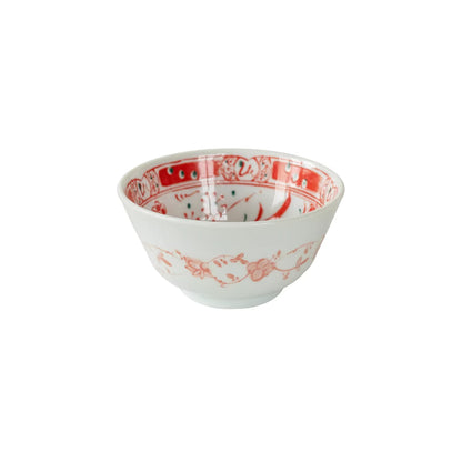 Vaisselle Minoyaki Aka-e motif prunier