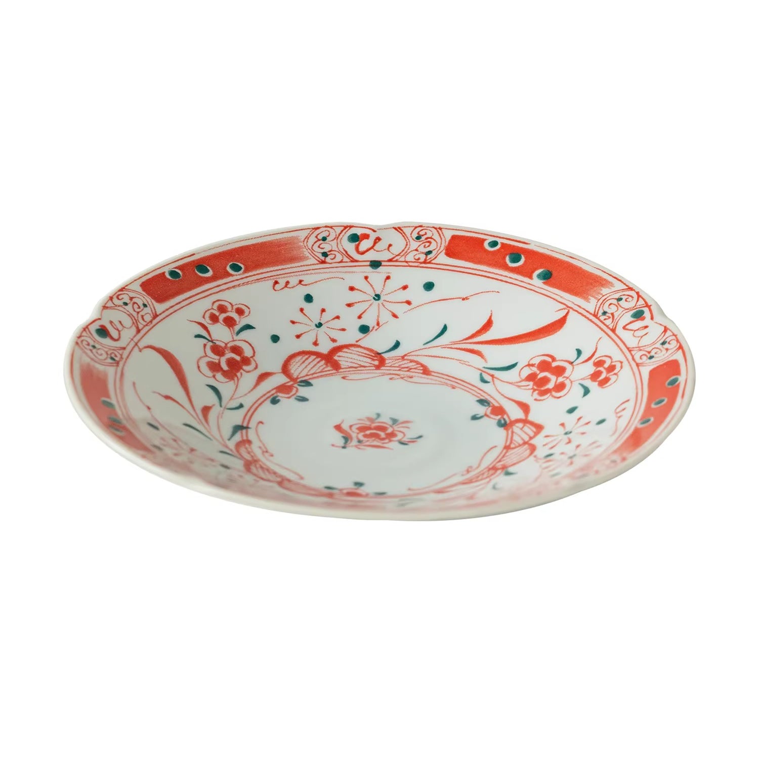 Vaisselle Minoyaki Aka-e motif prunier