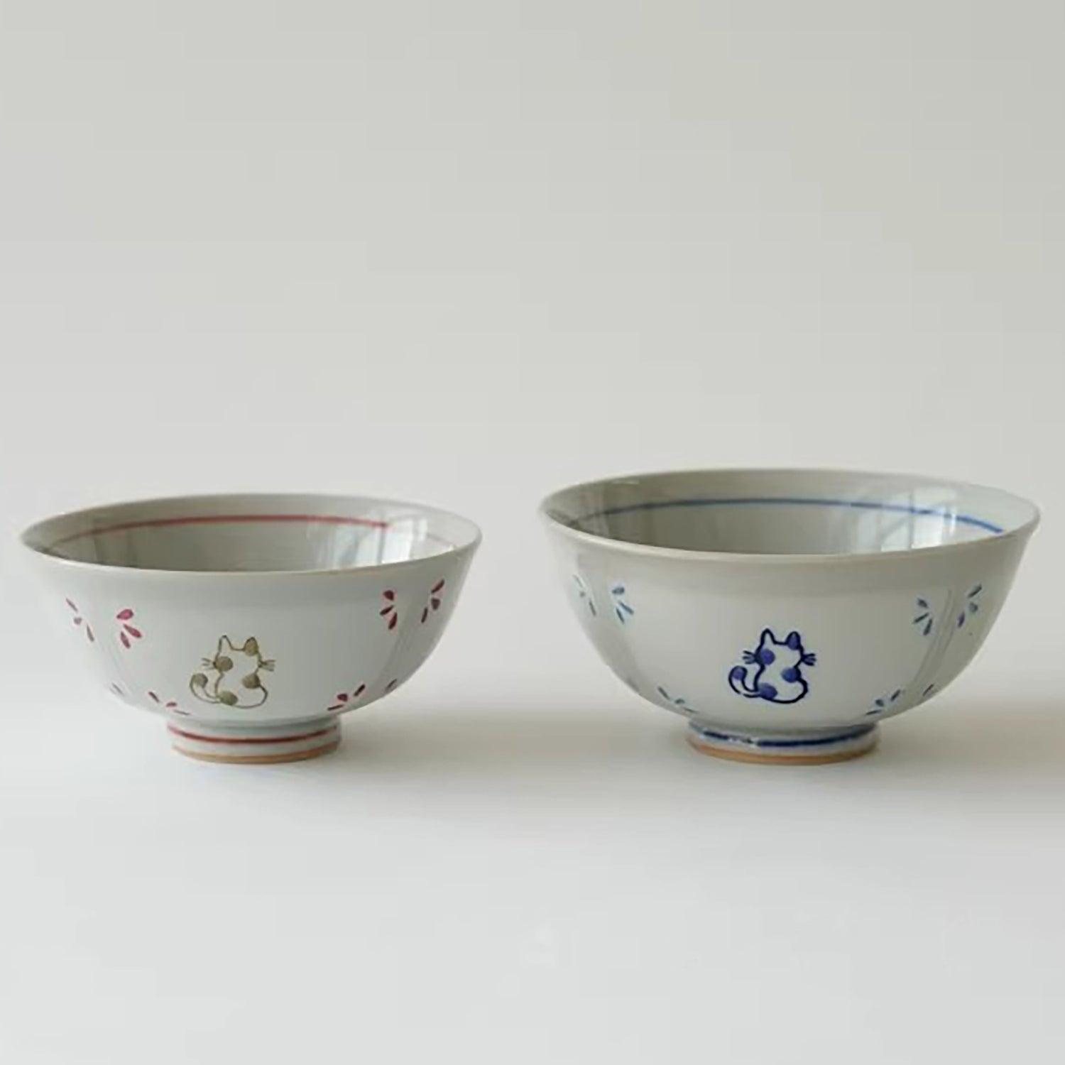 Bol Seto-yaki motif chat dos